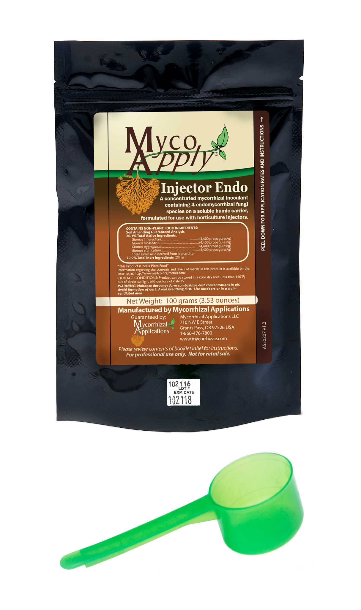MycoApply Injector Endo Organic 100g Bag - 10 per case - Soil Inoculants